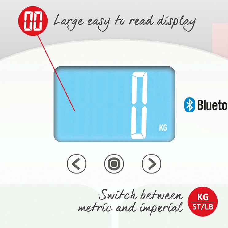 Ķermeņa svari Salter Curve Bluetooth Smart Analyser Scale 9192 WH3R