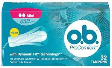 Higiēniskie tamponi O.B. Pro Comfort, Mini, 32 gab.