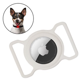 AirTag ümbris Hurtel Pet Collar Loop Case, valge