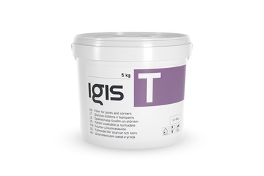 Шпаклевка Igis T, для швов, трещин и углов, белый/серый, 5 кг