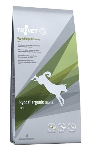 Sausā suņu barība Trovet Hypoallergenic Horse, zirga gaļa, 3 kg