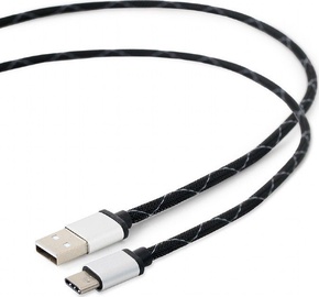 Uzlādes vads Gembird CCP-USB2-AMCM-2.5M, USB 2.0/USB-C, 2.5 m, melna