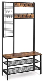 Riidestange Songmics Industrial, must/tumepruun