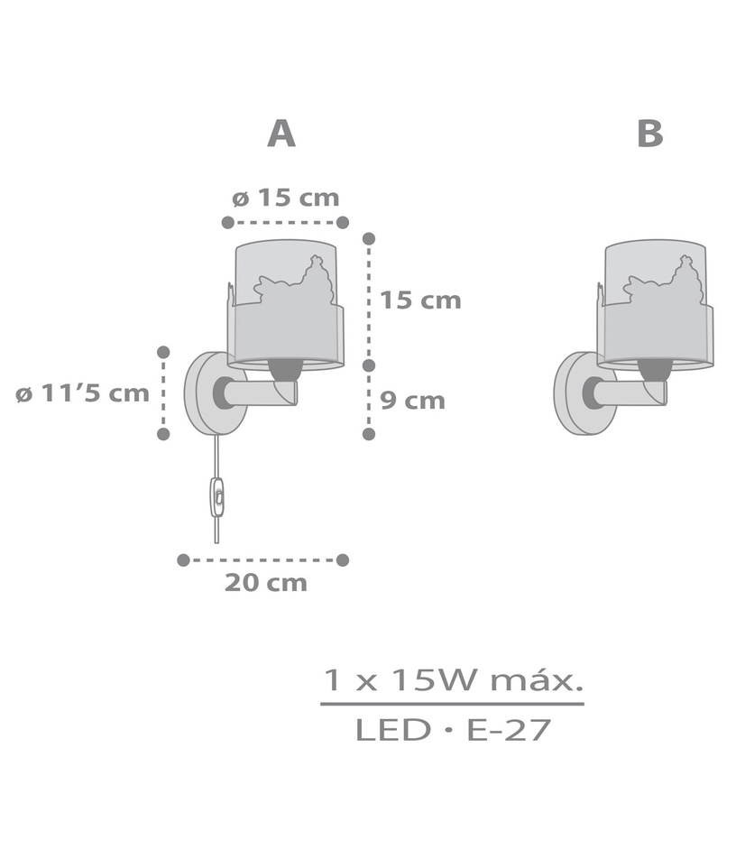 Lampa sienas Dalber Loving Deer 61279, 15 W, E27