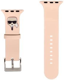 Siksniņa Karl Lagerfeld Apple Watch 38/40/41mm, gaiši rozā