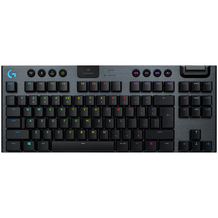 Klaviatūra Logitech G915 TKL Lightspeed RGB GL Tacticle EN, melna, bezvadu