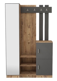 Комплект мебели для прихожей Kalune Design DD7, комнатные, коричневый/антрацитовый