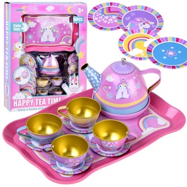 Игрушечный чайный сервиз Lean Toys Happy Tea Time ZA4446, многоцветный