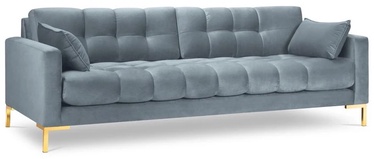 Dīvāns Micadoni Home Mamaia Velvet, gaiši zila, 177 x 92 cm x 75 cm