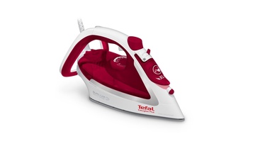 Gludeklis Tefal Easygliss Plus FV5717, balta/sarkana, 2500 W (bojāts iepakojums)