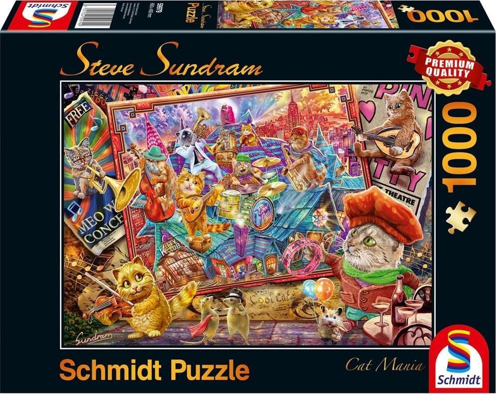 Dėlionė Schmidt Spiele Sundram: Cat Mania 474435, 49.3 cm x 69.3