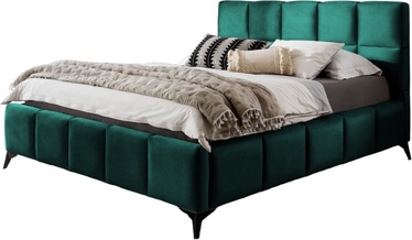 Кровать двухместная Mist Velvetmat 38, 180 x 200 cm, зеленый, с решеткой