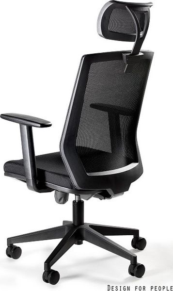 Kontoritool Unique Esta, 43 x 47 x 110 - 125 cm, must