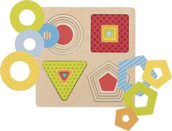 Attīstošās rotaļlietas Goki Geometric Puzzle 316591, 1.5 cm, daudzkrāsaina