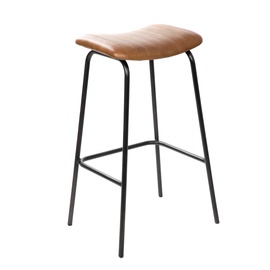 Барный стул Homla Lumbar 863436, блестящий, коричневый/черный, 38 см x 47 см x 77 см