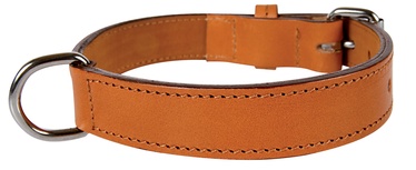 Antkaklis šunims Zolux Leather Lined, smėlio ruda, 750 mm x 35 mm