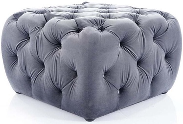 Pufs Sophia Velvet Bluvel 14, pelēka, 61 cm x 61 cm x 41 cm