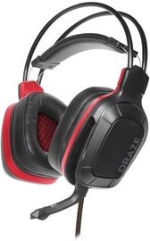 Uzliekamās vadu austiņas ar galvas stīpu Speedlink Headset Draze, melna/sarkana