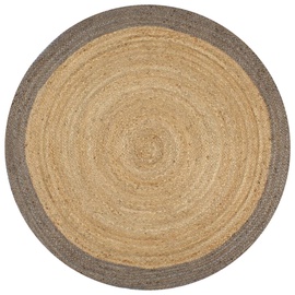 Ковер VLX Handmade Jute 133676, серый/светло-коричневый, 150 см x 150 см