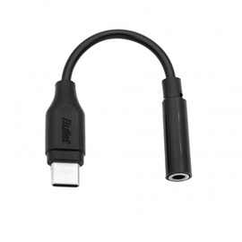 Adapteris Bullet USB Type-C, 3.5 mm, juoda