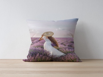 Dekoratiivpadjapüür Mioli Decor 1070, violetne/mitmevärviline, 430 mm x 430 mm