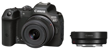 Системный фотоаппарат Canon EOS R7 + RF-S 18-45mm F4.5-6.3 IS STM + Mount Adapter EF-EOS R