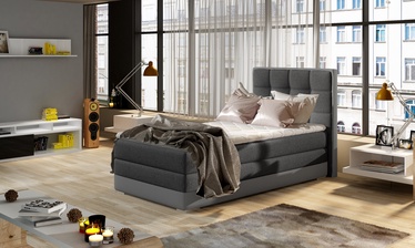 Кровать Aster Inari 96, Soft 29, 90 x 200 cm, темно коричневый, с матрасом, с решеткой