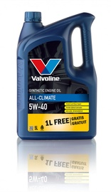 Variklių alyva Valvoline All Climate 5W - 40, sintetinis, lengviesiems automobiliams, 5 l