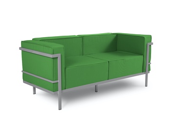 Lauko sofa Calme Jardin Cannes, žalia/pilka, 70 cm x 164 cm x 70 cm