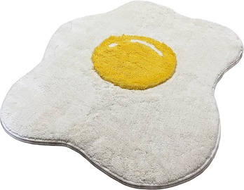 Vannas istabas paklājs Foutastic Egg 359CHL2605, balta/dzeltena, 120 cm x 70 cm