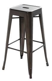 Bāra krēsls OTE Fenix, tumši pelēka, 43.5 cm x 43.5 cm x 76.5 cm