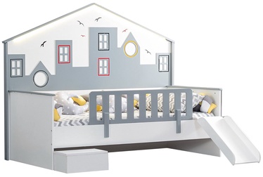 Детская кровать Kalune Design Cýty G-My-Kor-Kay, белый/серый, 100 x 200 см