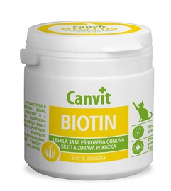 Barības piedevas, vitamīni kaķiem Canvit Biotin, 0.1 kg