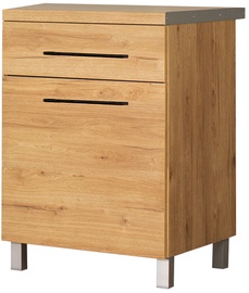 Нижний кухонный шкаф Bodzio Bellona KBE60DSFL-DSC, дубовый, 60 см x 60 см x 86 см