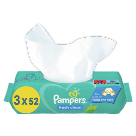 Mitrās salvetes Pampers Fresh Clean, 156 gab.