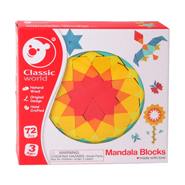Развивающая головоломка mandala Classic World Montessori, многоцветный