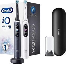 Elektrinis dantų šepetėlis Oral-B iO Series 8 Duo Black/White iOM8d.2H2.2BD, baltas/juodas