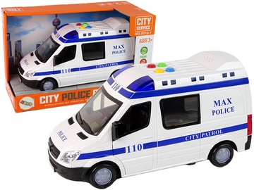 Rotaļlietu policijas automašīna Lean Toys City Service City Police Car, zila/balta