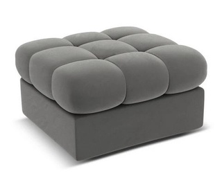 Пуф Micadoni Home Justin Velvet, серый, 60 см x 60 см x 38 см