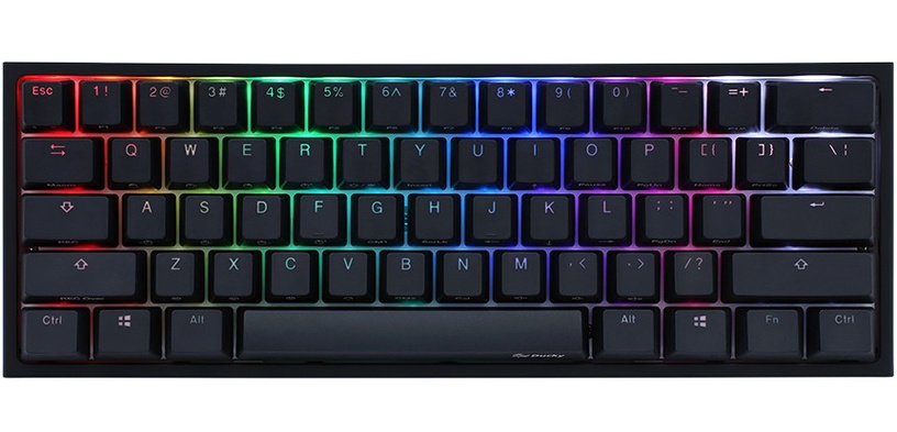 Клавиатура Ducky One 2 Mini RGB Cherry MX Brown EN, белый/черный