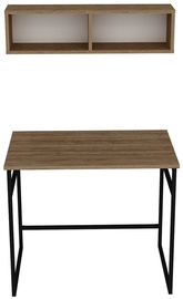 Rašomasis stalas su lentyna Kalune Design Gama 541HDL1109, juodas/ąžuolo