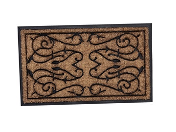 Durvju paklājs Domoletti Rmcn 022, brūna/melna, 450 mm x 750 mm x 22 mm