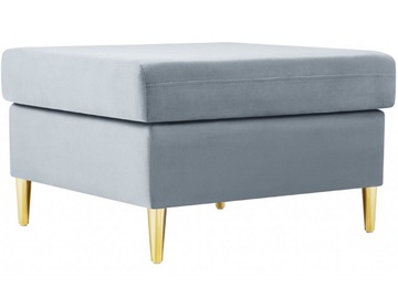 Пуф Micadoni Home Moghan Velvet, золотой/голубой, 70 см x 70 см x 45 см