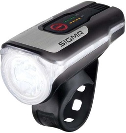 Velosipēdu lukturis Sigma Aura 80 LAMF280, plastmasa/metāls, melna/pelēka