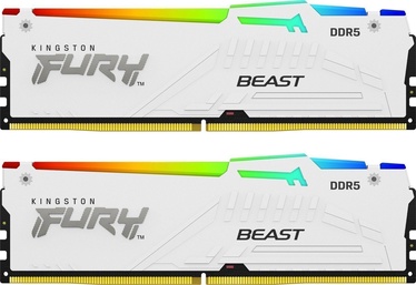 Operatyvioji atmintis (RAM) Kingston Fury Beast RGB White, DDR5, 64 GB, 5600 MHz