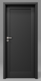 Siseukseleht Domoletti DOMINO, parempoolne, must, 204 x 84.4 x 4 cm