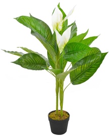 Mākslīgie ziedi puķu podā, antūrija VLX Anthurium, balta/zaļa, 90 cm