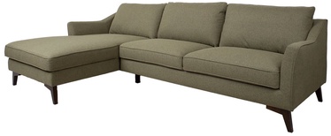 Kampinė sofa Home4you Birgit, alyvuogių žalia, kairinė, 286 x 160 cm x 86 cm