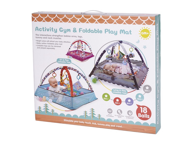 Центр активности Activity Gym & Foldable Play Mat IKONKX5873, 76 см x 76 см