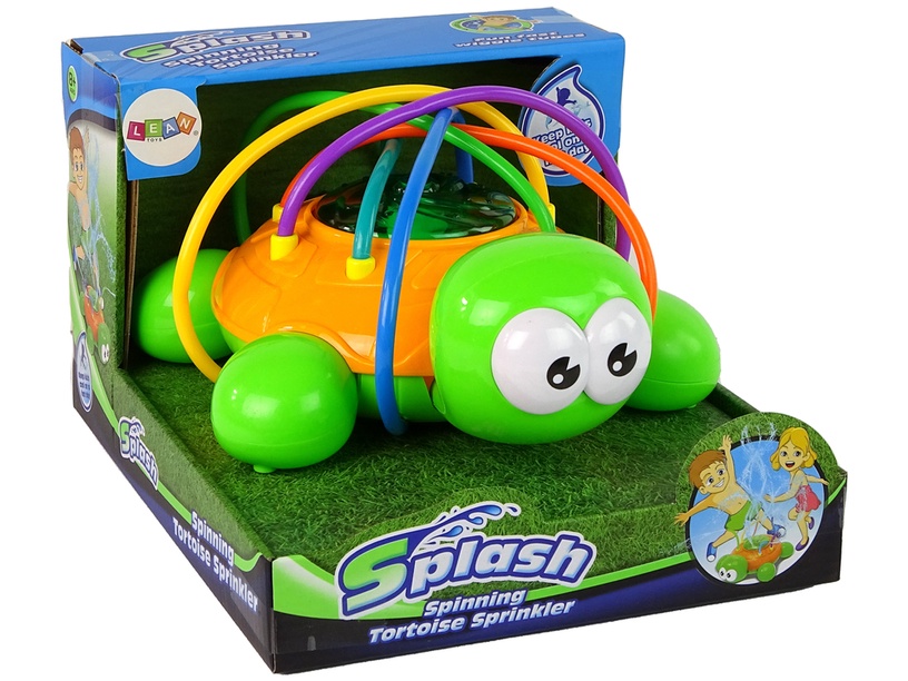 Mängu purskkaev Lean Toys Turtle Spinning Sprinkler, roheline/oranž